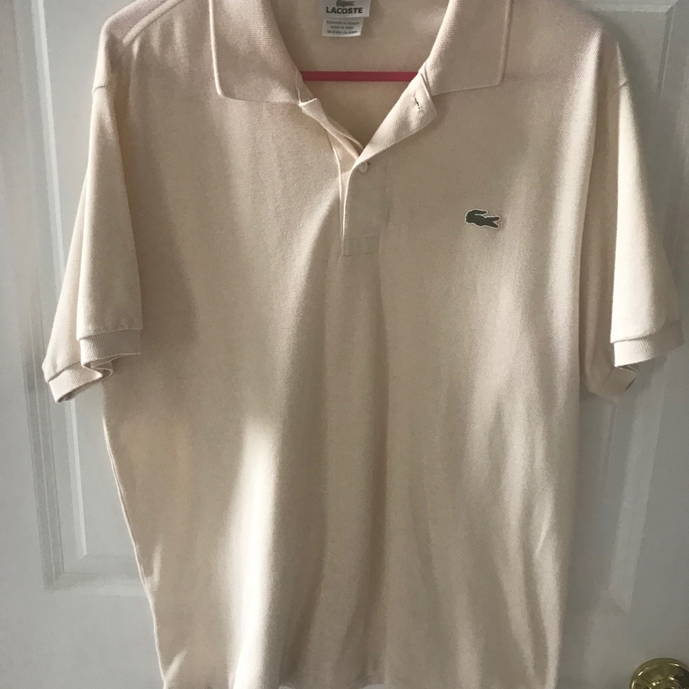 Lacoste Polo - Cream colored Size 5